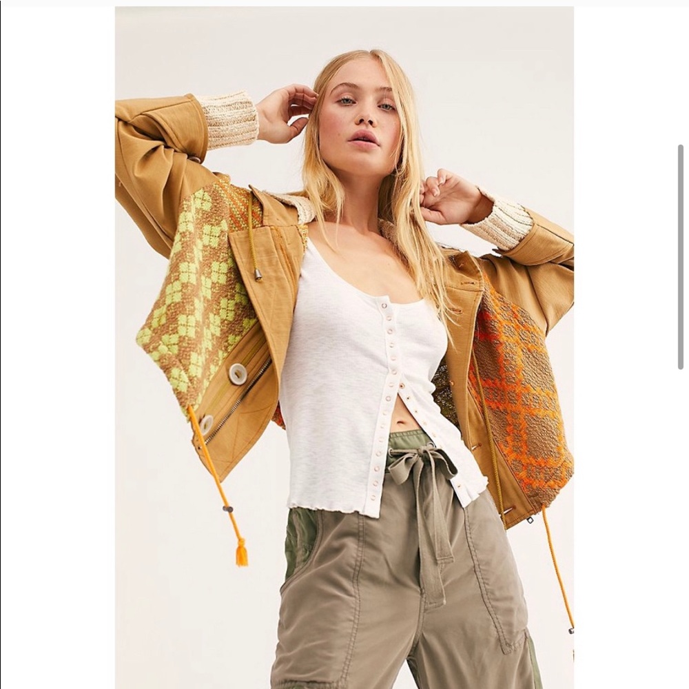 Free People Reno Knit Jacket Size Large